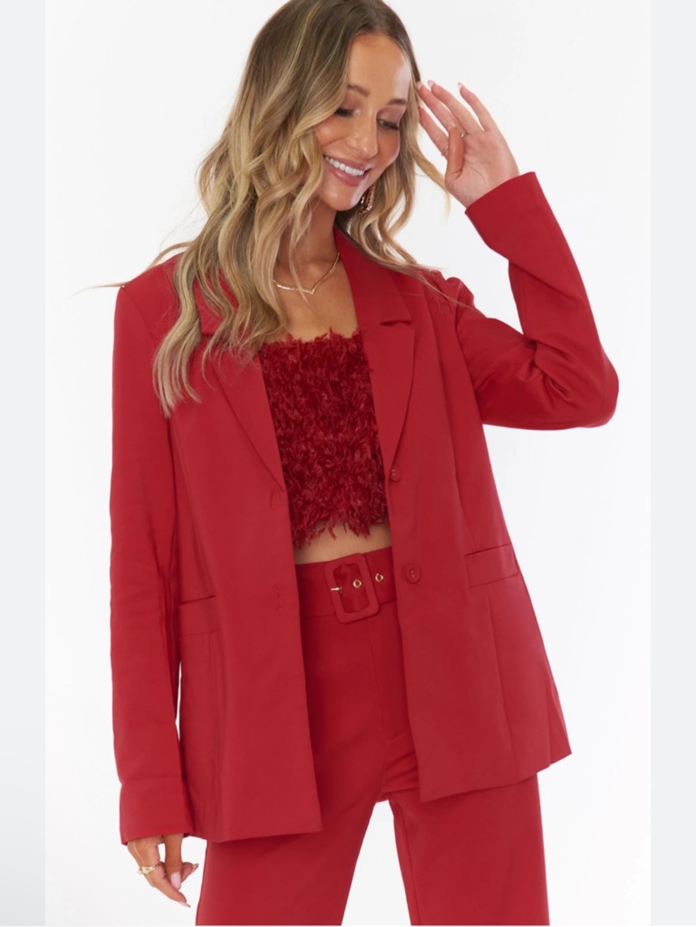 Show Me Your MuMu Major Red Blazer Jacket Top NWT $188